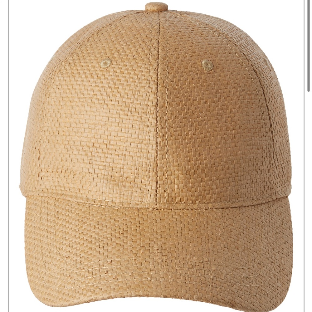 Like new WYETH cap in natural hat rattan neutral color modern boho chic woven
